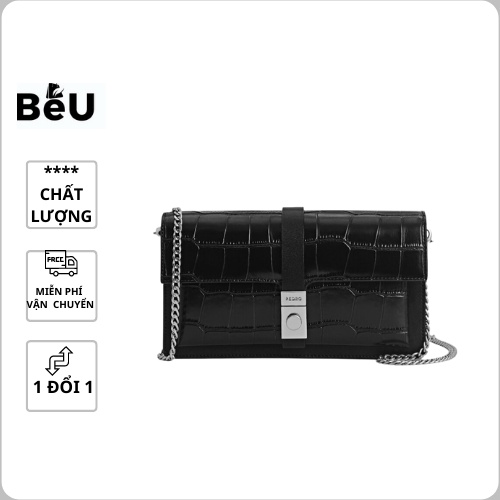 Ví cầm tay nữ dài Pedr vân da cá sấu khóa bấm kim loại 36500009