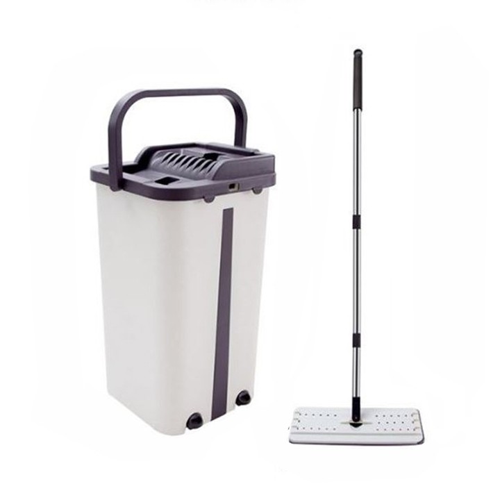 BỘ LAU NHÀ TỰ VẮT 360 THÙNG LAU NHÀ THÔNG MINH Thùng Vắt 2 Ngăn Tiện Lợi