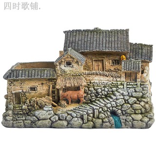 ❤Mô Hình Ngôi Nhà Phong Cách Trung Hoa Cổ Điển Dùng Trang Trí Bàn Trà