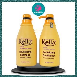 Lẻ gội chăm sóc + lẻ xả phục hồi hư tổn kella 500ml