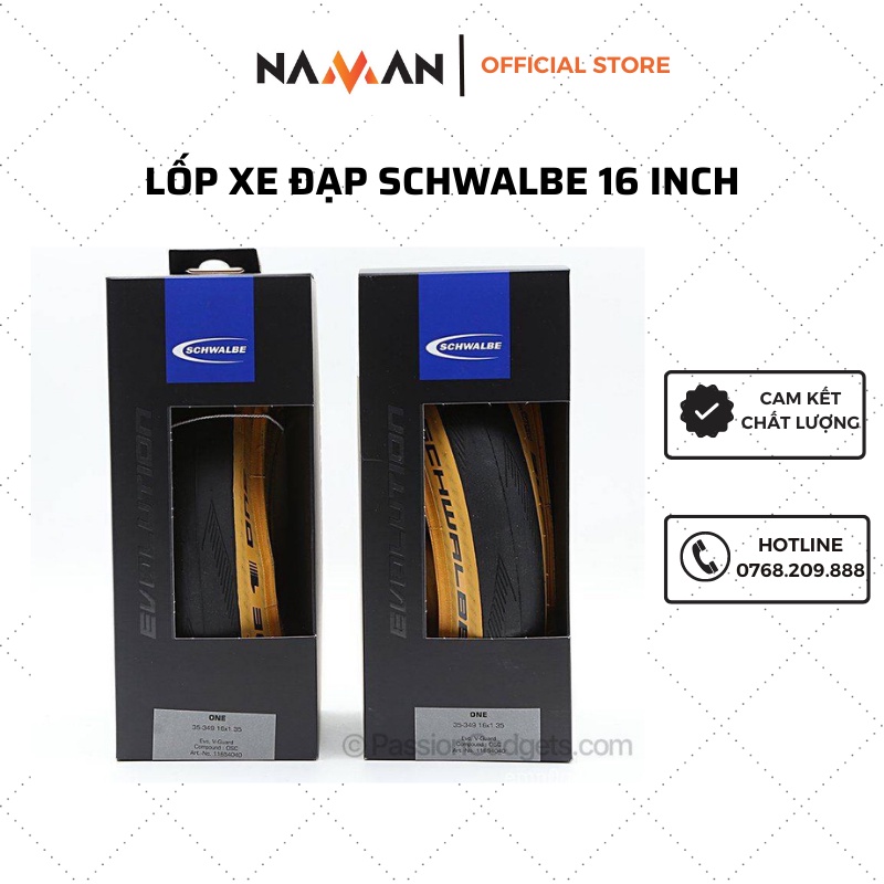 Lốp xe đạp Schwalbe 349 16 inch các loại Marathon, Racer, One dành cho xe đạp