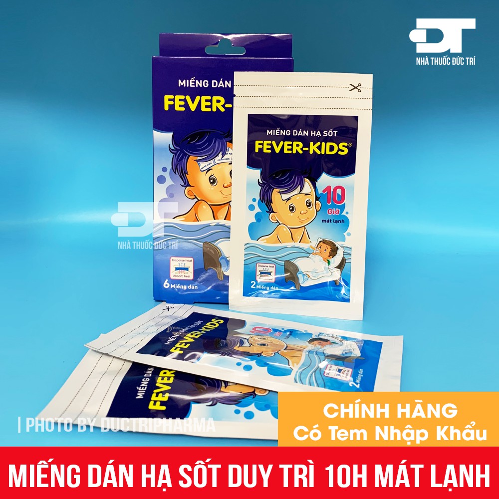 Miếng dán hạ sốt duy trì 10h mát lạnh FEVER-KIDS - [ Quầy Thuốc Bảo Lâm ] - [ Quầy Thuốc Bảo Lâm ] -[Chính Hãng]