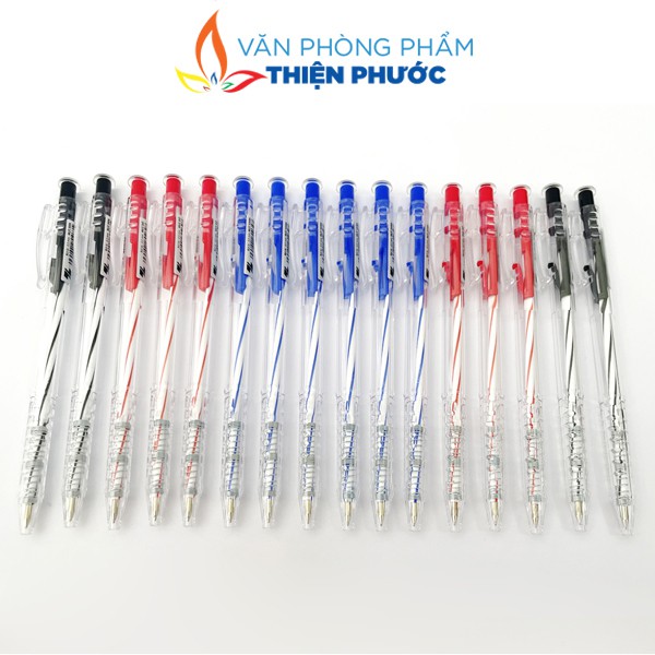 Bút bi Thiên Long 027 xanh nhiều màu - Với đầu bút 0.5mm cho nét bút thanh mảnh THIỆN PHƯỚC