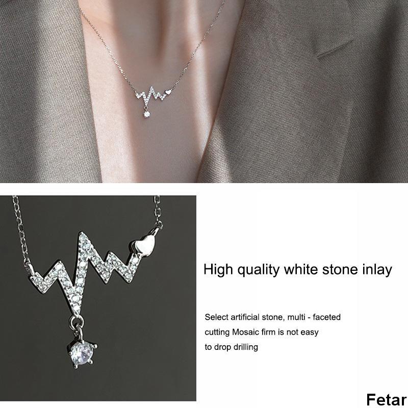 ✨✨Vòng cổ Mặt Hình Nhịp Tim Kiểu Dáng Thời Trang Cho Nữ