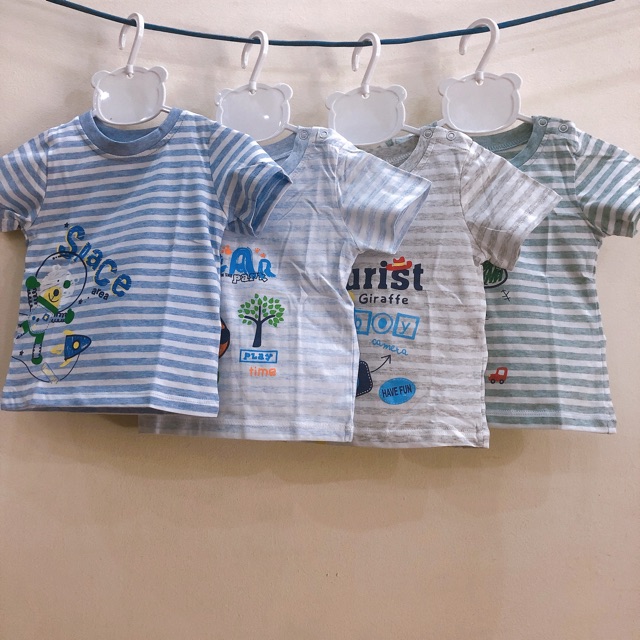 DMA148 Áo phông kẻ cộc tay bé trai Dokma (sz 3-24m)