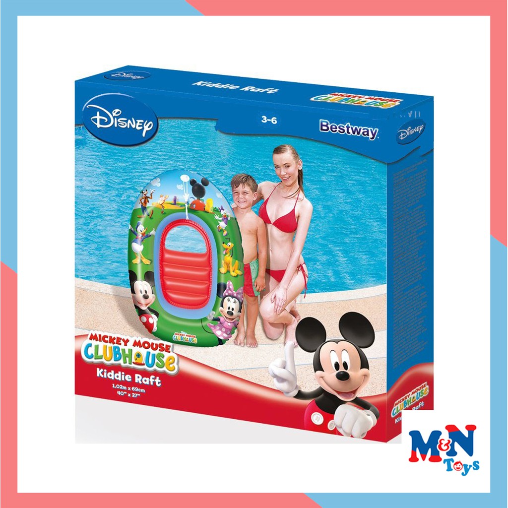 Phao bơi Bestway hình chiếc thuyền mickey 91003 cho bé tập bơi 3-6 tuổi