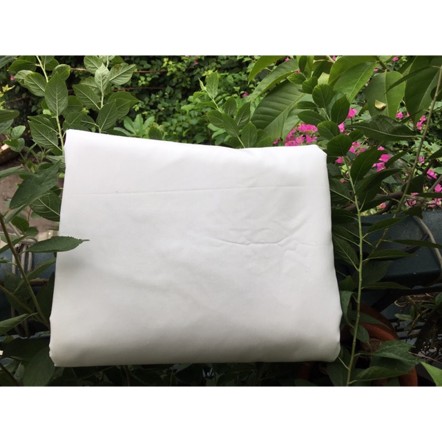 Set vải thô trắng kem