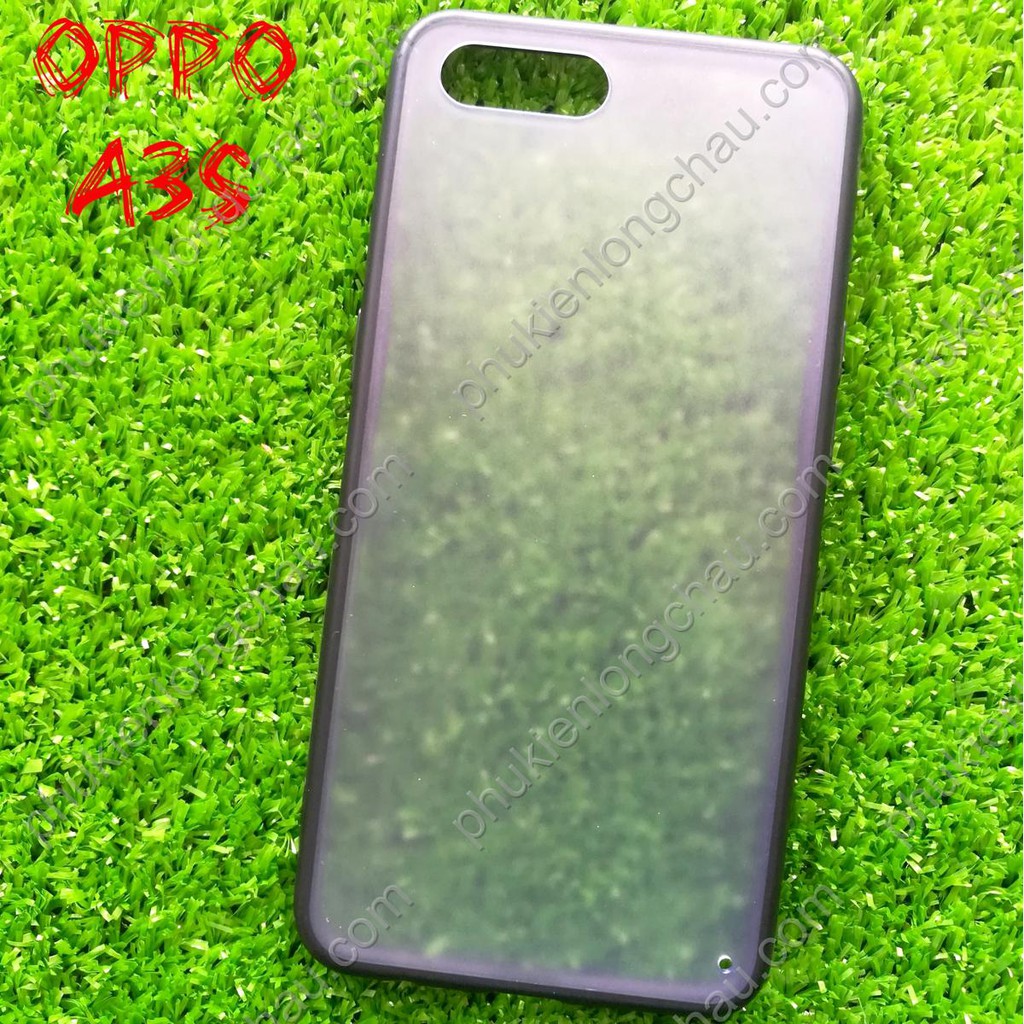 Ốp Lưng Oppo A3s/A12e/Realme C1 Lưng Cứng Trong Nhám Viền Dẻo Phôi In