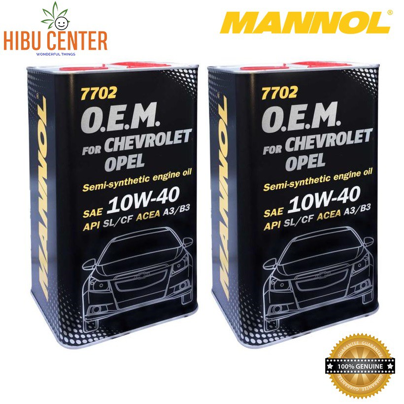 Nhớt MANNOL 10W-40 SL/CF O.E.M Cho Xe Chevrolet, Opel 7702 – 4L Hàng Đức Cao Cấp Chính Hãng – HIBUCENTER
