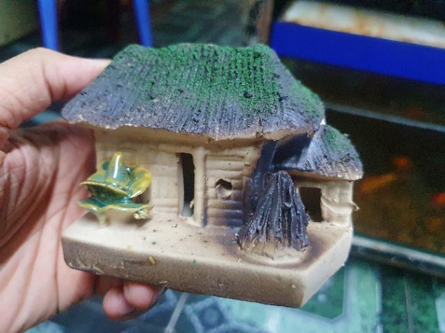 CẢNH NHÀ TRANG TRÍ HỒ CÁ NON BỘ 10X7X7CM