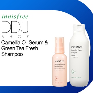 [Hàng mới về] Dầu gội trà xanh tươi/Serum tinh dầu hoa trà nuôi dưỡng mái tóc Innisfree