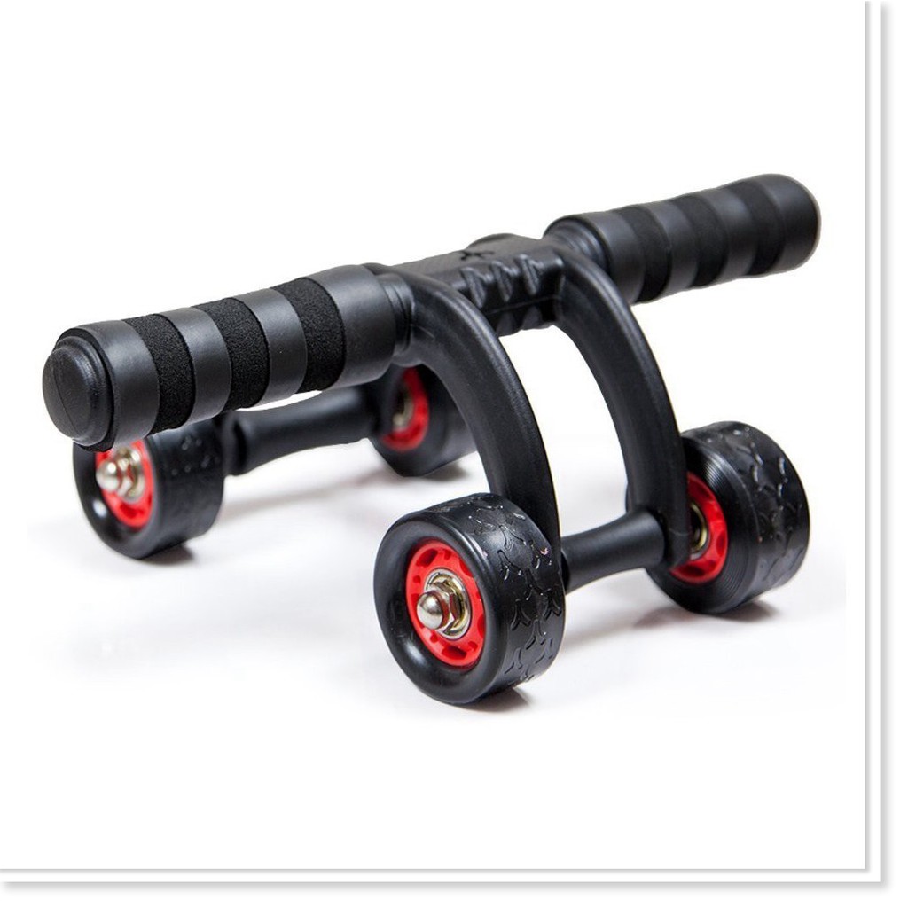 Con lăn tập bụng 4 bánh cao cấp , Máy tập cơ bụng con lăng bánh xe tập thể dục nam nữ, kìm tập cơ tay