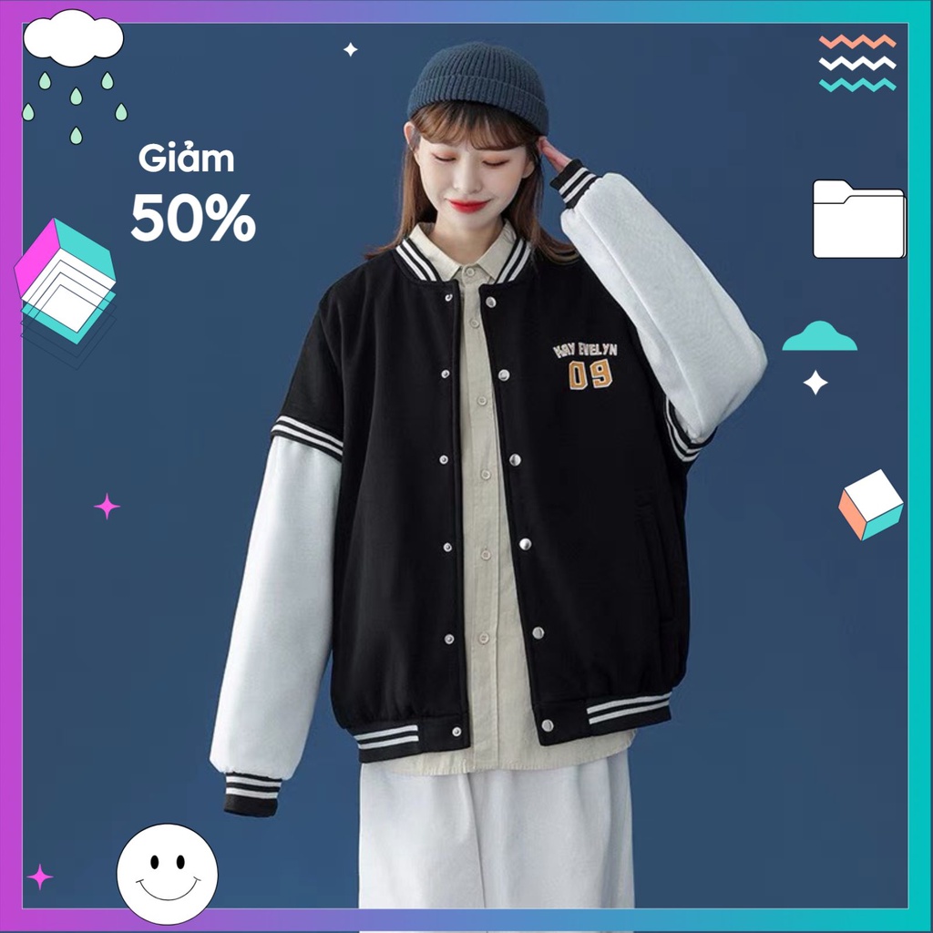 Áo khoác nỉ bomber nam nữ,Áo hoodie phong cách ovesize sweater nỉ siêu đẹp vải dày from rộng 09 | BigBuy360 - bigbuy360.vn