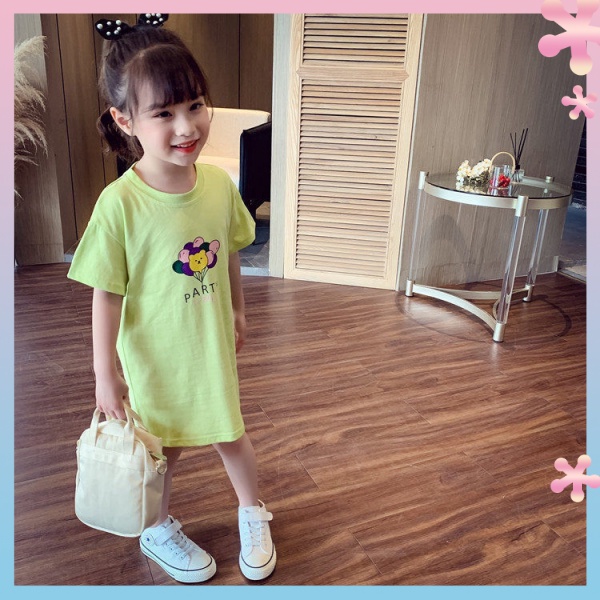 ✨✨Đầm Dài In Họa Tiết Hoạt Hình Phong Cách Hàn Quốc Thời Trang Mùa Hè Dành Cho Bé Gái 2022