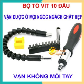 Bộ tô vít 10 đầu kèm thanh chuyển hướng tô vít