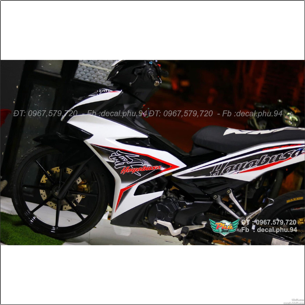 Tem Rời Exciter 150 Trắng đỏ đen hayabusa (J)