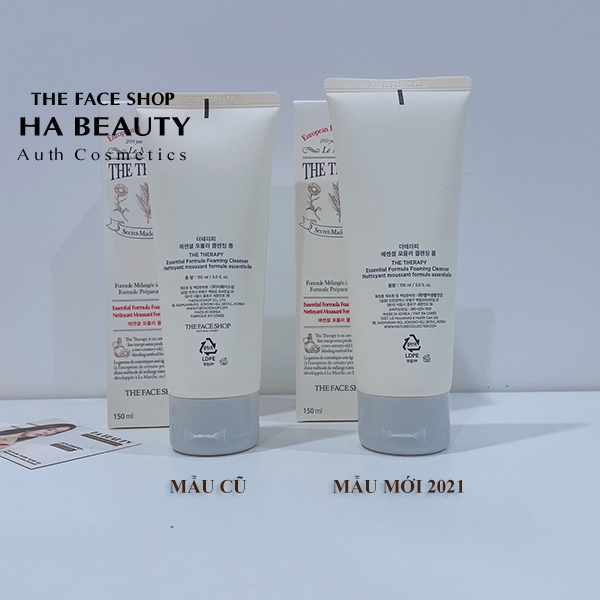 Sữa rửa mặt cấp ẩm chống lão hóa sạch sâu The Face Shop The Therapy Essential Foaming Cleanser 150ml dưỡng ẩm sâu