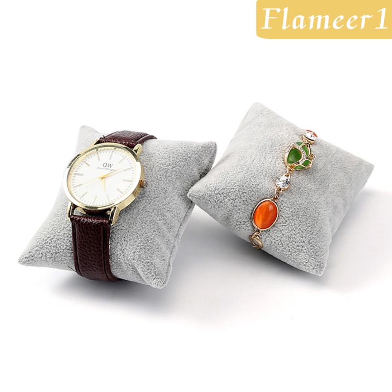 1 [flameer1] Set 5 Gối Nhung Nhỏ Trưng Bày Trang Sức / Đồng Hồ / Vòng Tay