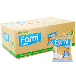 [fs70k] Thùng 36 hộp 40 bịch sữa đậu nành Fami nguyên chất Canxi có đường ít đường đủ vị dừa,bạc hà,socola,phô mai, cafe