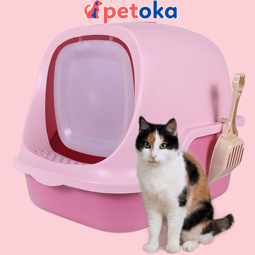Nhà vệ sinh mèo cửa lật vỏ sò SHELL Petoka