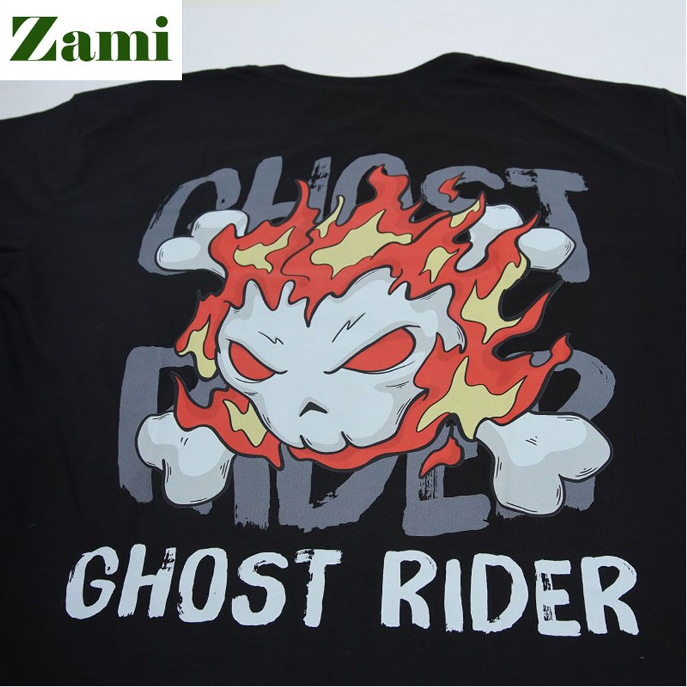Áo Thun Nữ Nam Form Rộng Unisex Phong Cách Basic Streetstyle Chất Cotton Oversize In Chữ Hình Ghost Rider ZT20 Zami | BigBuy360 - bigbuy360.vn