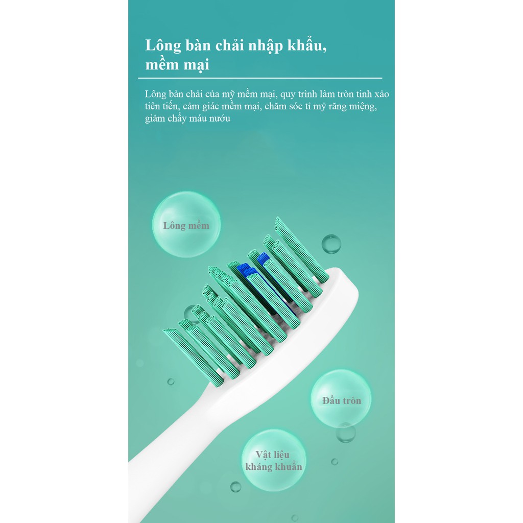 Bàn chải đánh răng điện PISEN TP-P01 (Sonic) - Hàng chính hãng