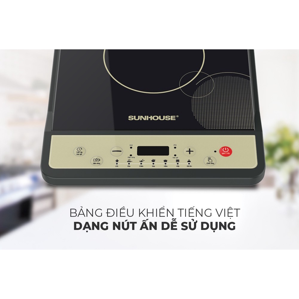 Bếp từ đơn cơ SUNHOUSE SHD6158 - Tặng kèm nồi lẩu - hàng chính hãng