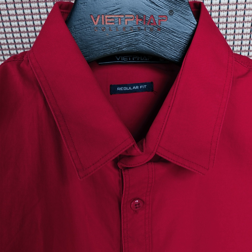 VIETPHAP Áo Sơ Mi Nam Tay Ngắn vải kakis mềm Cao Cấp 706-hàng chính hãng