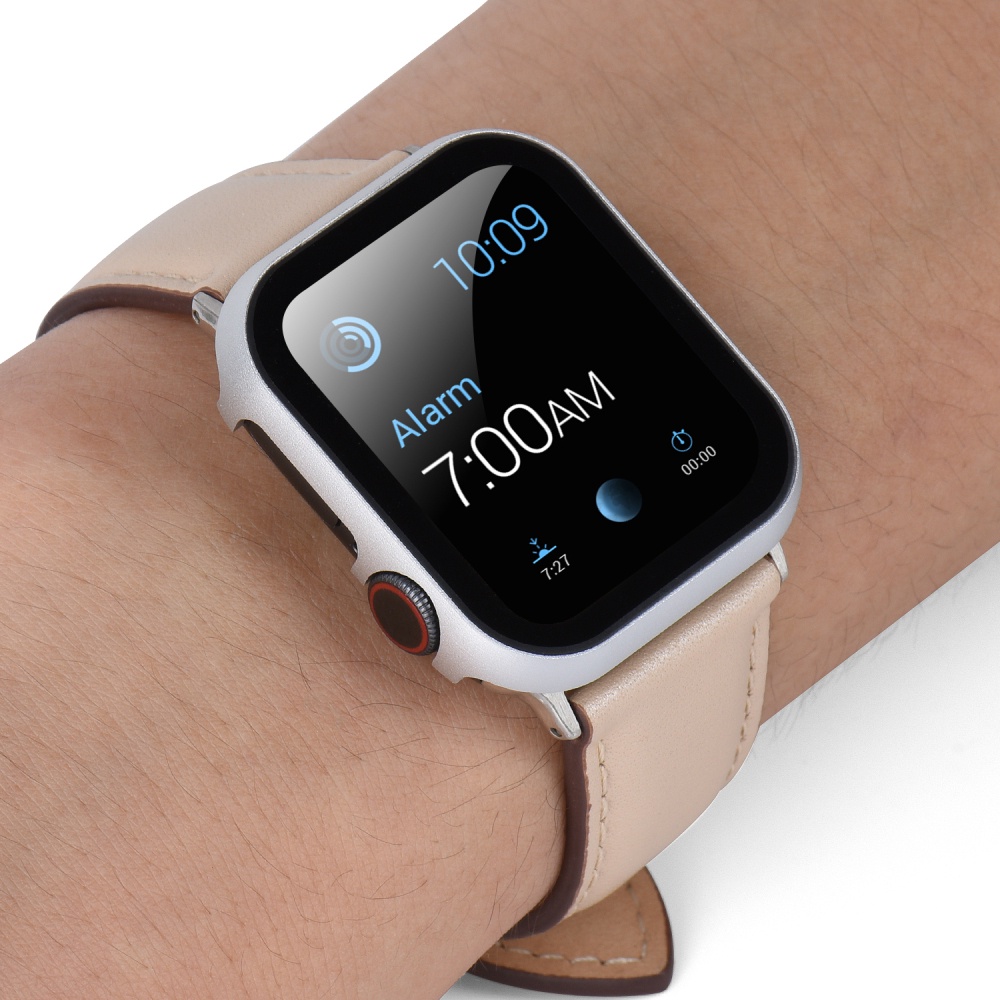 Ốp Nhôm + KíNh CườNg LựC BảO Vệ MàN HìNh ĐồNg Hồ Apple Watch 4 3 2 7 41MM 42MM 45MM iWatch 5 44MM 40MM