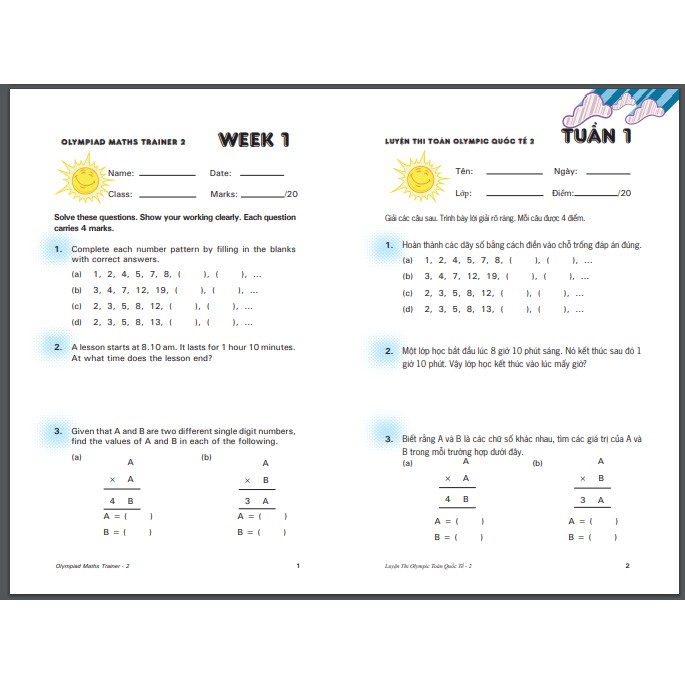 Sách: Luyện Thi Olympic Toán Quốc Tế 2 - Tổng hợp đề thi Toán cho trẻ 8-9 tuổi