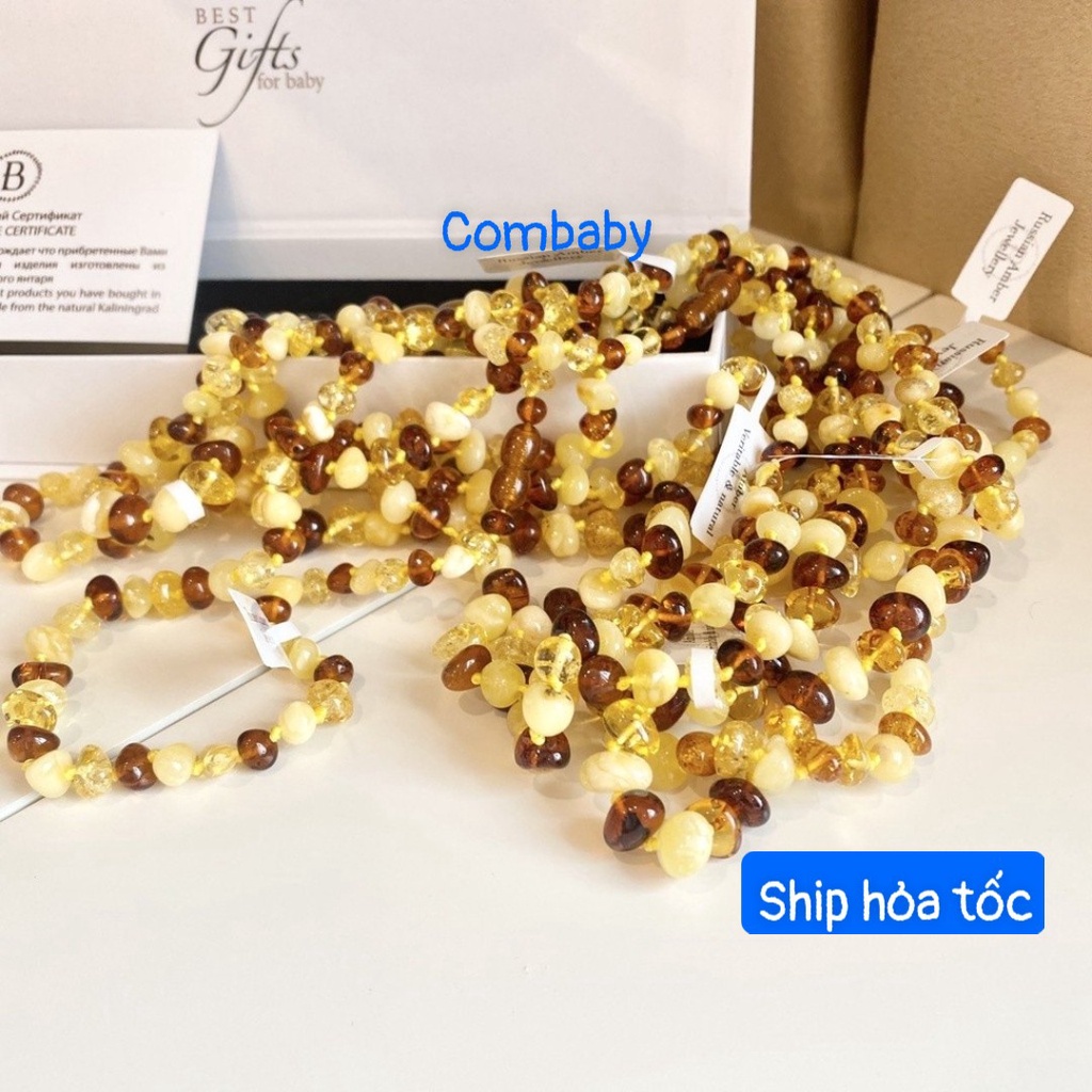 Vòng cổ vòng tay Baltic Amber Nga cho bé hàng chính hãng