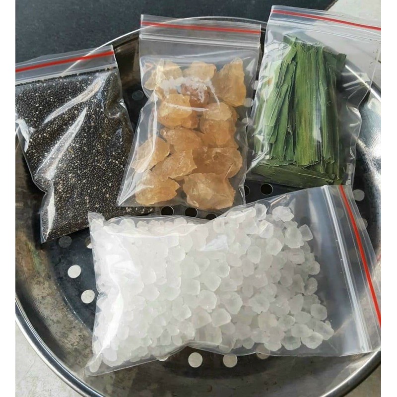 Set nguyên liệu mũ trôm hạt chia 300gram