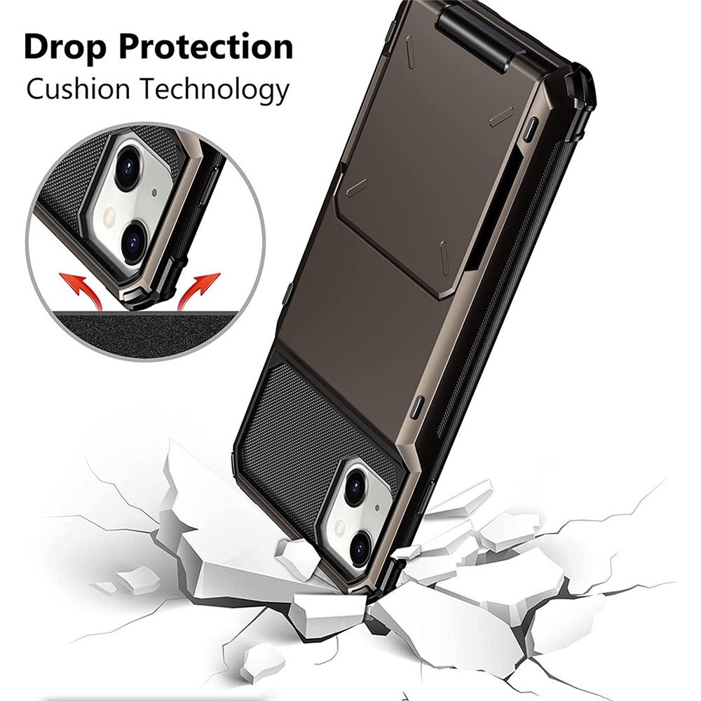 Ốp Điện Thoại Dạng Ví Có 5 Ngăn Đựng Thẻ Cho iPhone 14 Max 14 Pro 13 Mini 12 11 XS XR X SE 14 Max