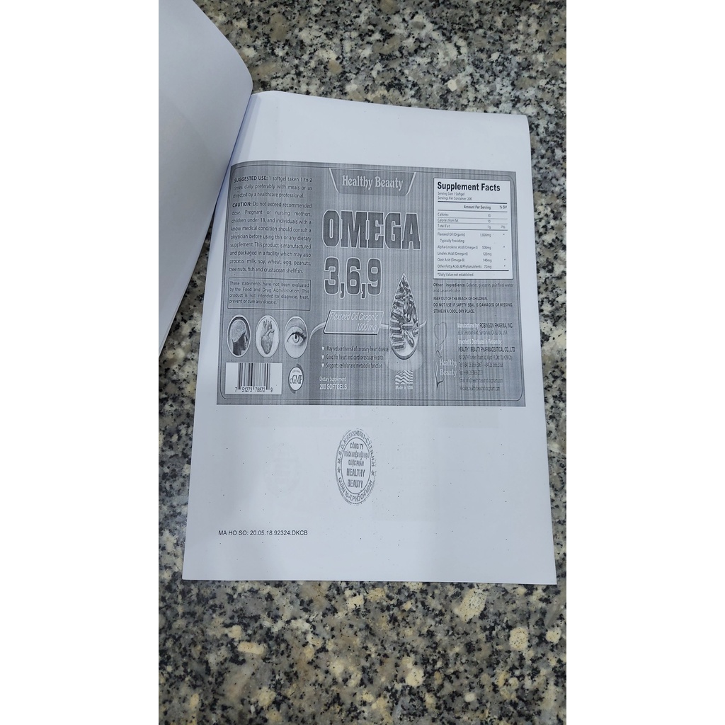 Viên Uống Omega 3,6,9 Healthy Beauty