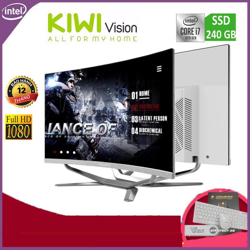 Bộ máy tính All in One Kiwivision -màn hình cong 24 full view CPU Intel® Core™ i7-10700 ,Ram 4GB/8GB DDR4 2400 SSD: 240 | BigBuy360 - bigbuy360.vn