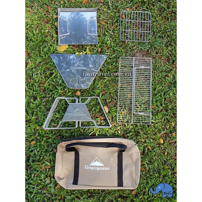 Bếp nướng dã ngoại Campingmoon MT2- Bếp nướng gấp gọn có túi đựng- Bụi Travel