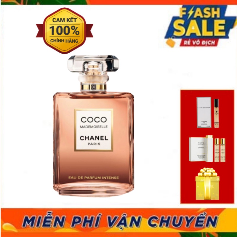 Nước hoa Nữ Chanel Coco Mademoiselle Intense 100ml lưu hương 12h, Hàng chính hãng Hương Thơm Ngọt Ngào Quyến Rũ