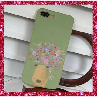 🌿freeship toàn quốc đơn từ 50k🌿 iphone ốp lưng cao su dẻo in hình chó tặng hoa