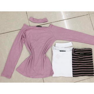 ÁO BODY Trễ vai TAY DÀI chocker( kèm ảnh thật)