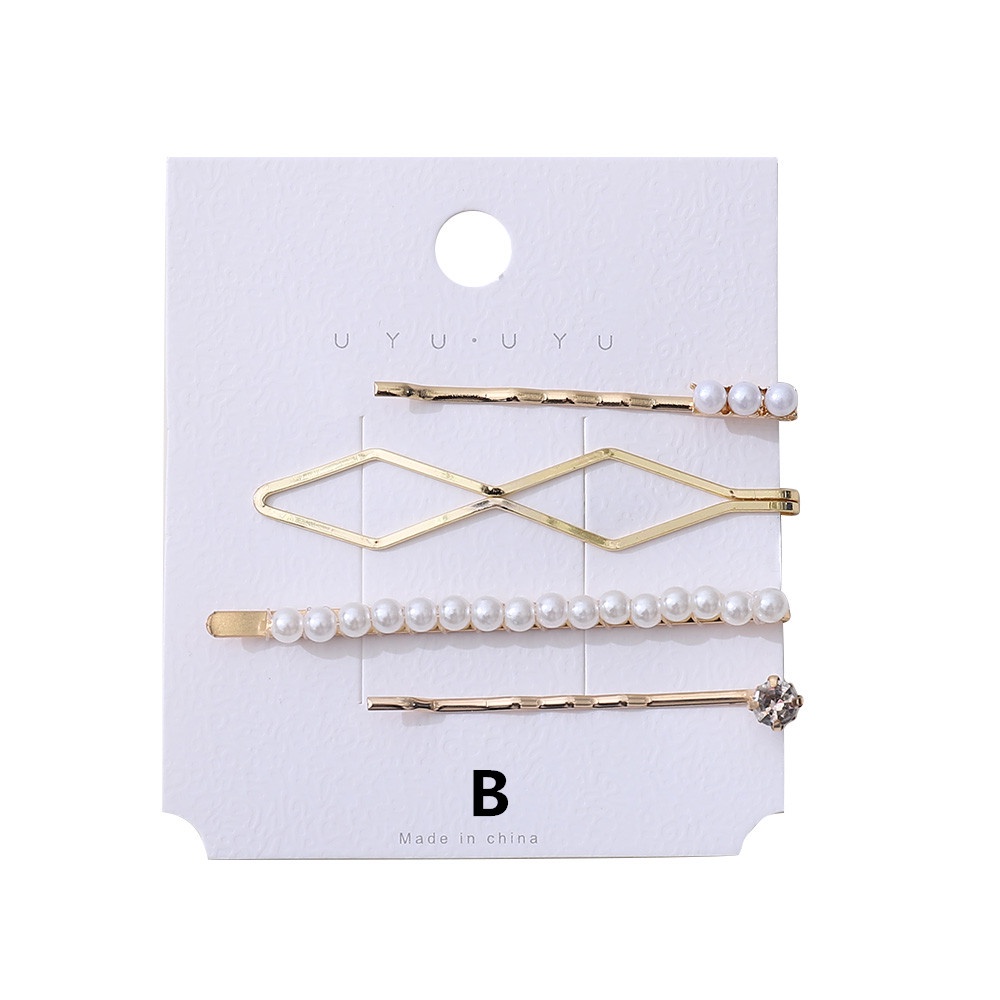 Set 4 KẹP TóC HìNh TráI Tim Đa DạNg Dễ Thương Cho Nữ