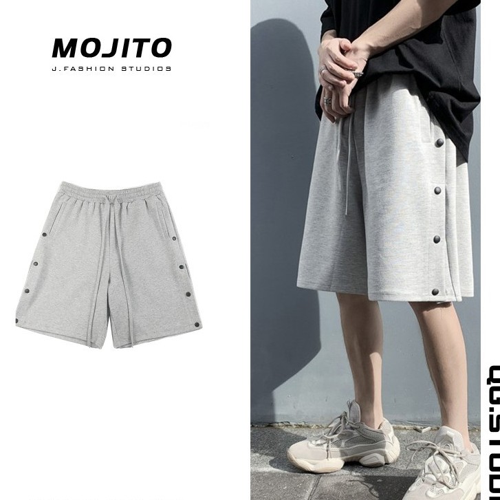 [ SIÊU ĐỘC] Quần Short Unisex, Quần Đùi Nam Nữ Ống Rộng Khuy Bấm Mở Linh Hoạt  Thời Trang Phong Cách Hàn Quốc QS5