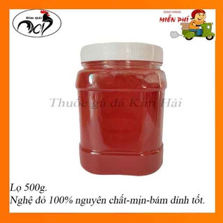 Nghệ đỏ xay nguyên chất nhà làm hủ 0.5kg dùng cho gà đá.