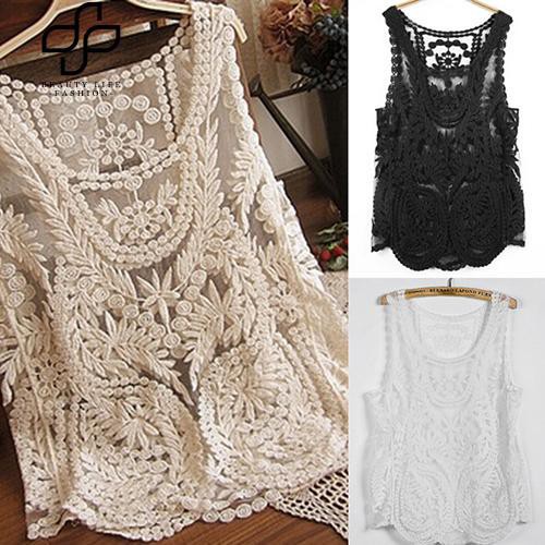 Áo tank top phối ren hoa