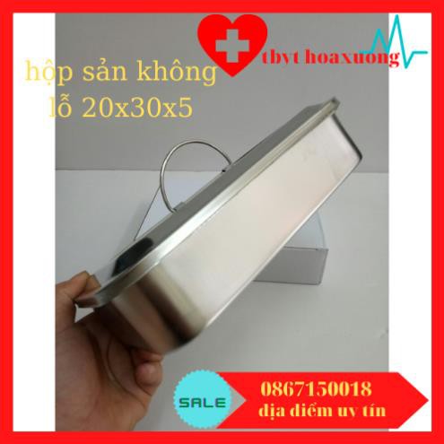 Hộp Đựng Dụng Cụ Inox -Hộp Trung Không Lỗ 16x24x5cm