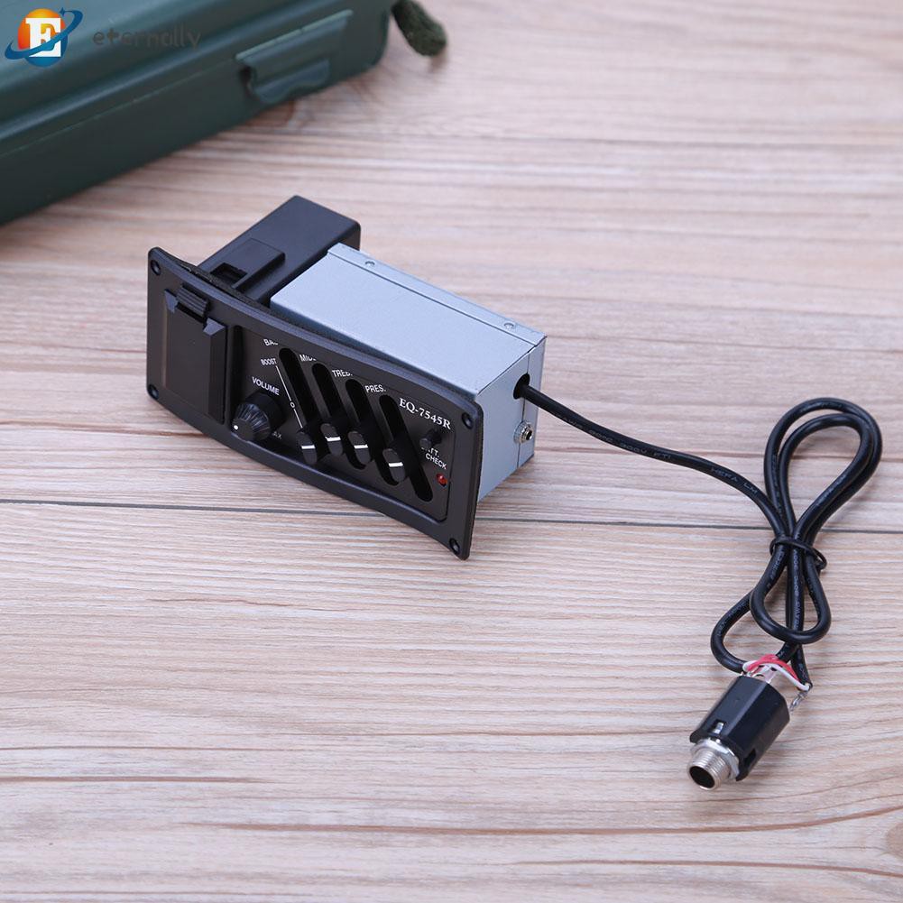 Bộ Khuếch Đại Âm Thanh 4 Band 1.14 Eq 7545r Pickup 6.5mm Cho Đàn Guitar