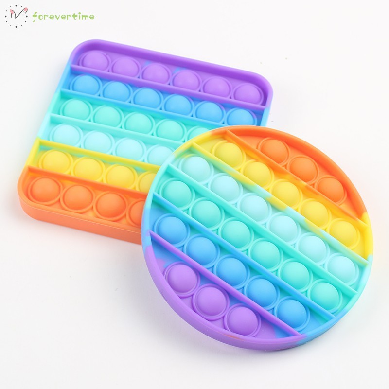 Ready Stock cầu vồng Board Game Pop it Push bubble Fidget Toy đồ chơi giáo dục stress relief , Rainbow Đồ chơi bóp bong bóng giải tỏa căng thẳng chất lượng cao Đồ Chơi iáo Dục For Kids - Rainbow Unicorn đồ chơi cho bé gift  -