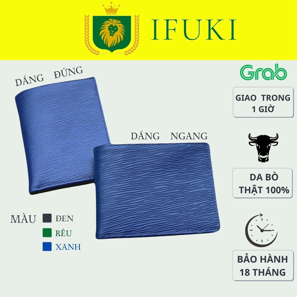 Ví nam da bò làm từ da Epi thật , cao cấp , nhỏ gọn , đẹp , dùng đựng thẻ , đựng tiền - Gồm 2 kiểu dáng đứng và ngang