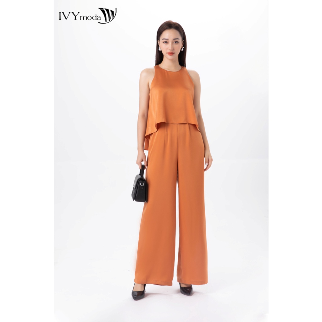 Jumpsuit trơn dáng suông IVY moda MS 18M7268