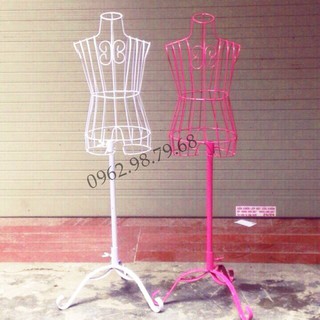 Treo Quần Áo Trẻ Em 3 Chiếc Khung Sắt Lồng Sắt Manocanh Sắt Trẻ Em