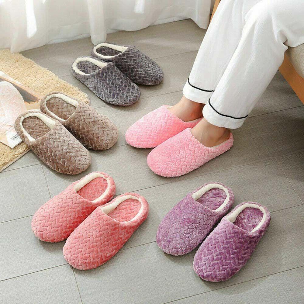 LAY Dép Đi Trong Nhà Mềm Mại Giữ Ấm Mùa Đông Cho Nữ